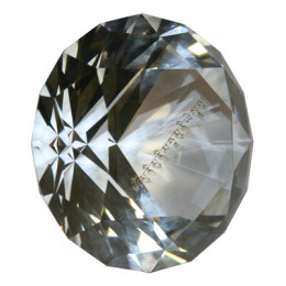 Белый кристалл с мантрой победы (60 мм)