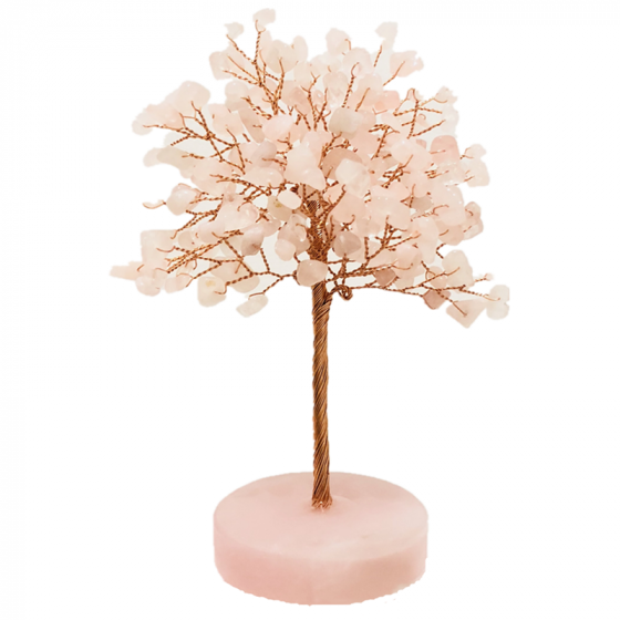 Дерево счастья розовый кварц 25см