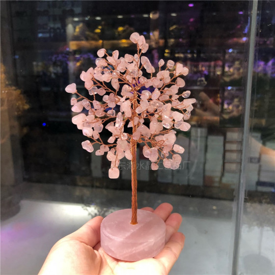 Дерево Счастья Розовый Кварц 12 см